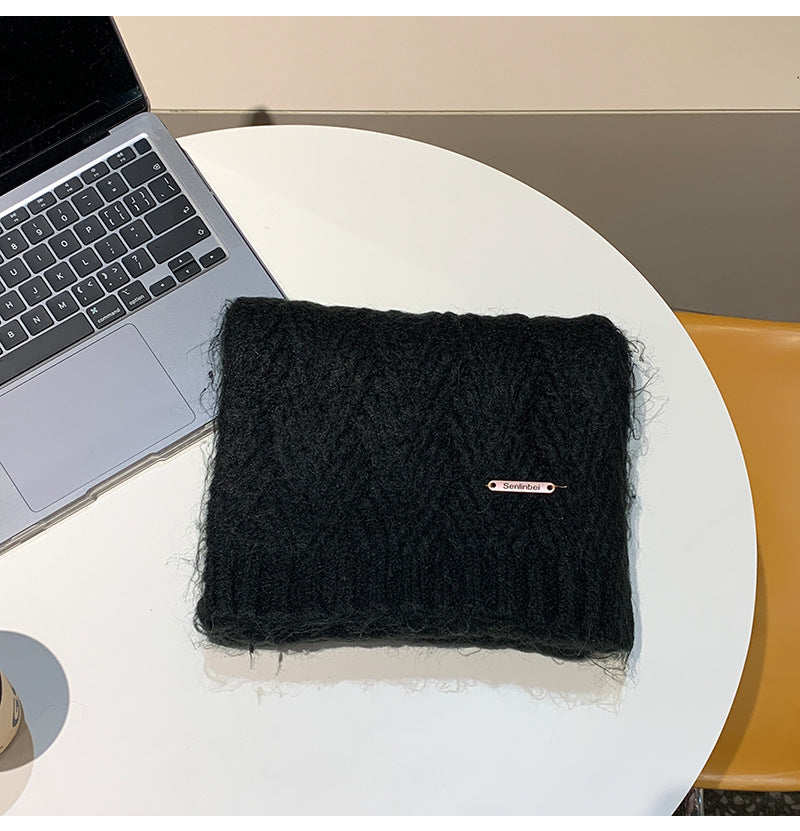 Albaca Alpaca Scarf Women's Winter New Wool Blended Korean Fashionable Student High-grade Knitted Scarf