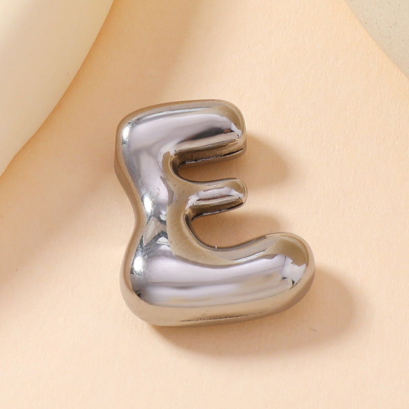 Pendant Single Pendant European and American Fashion Stainless Steel Jewelry Mini Bubble English Letter Pendant DIY Accessories Jewelry