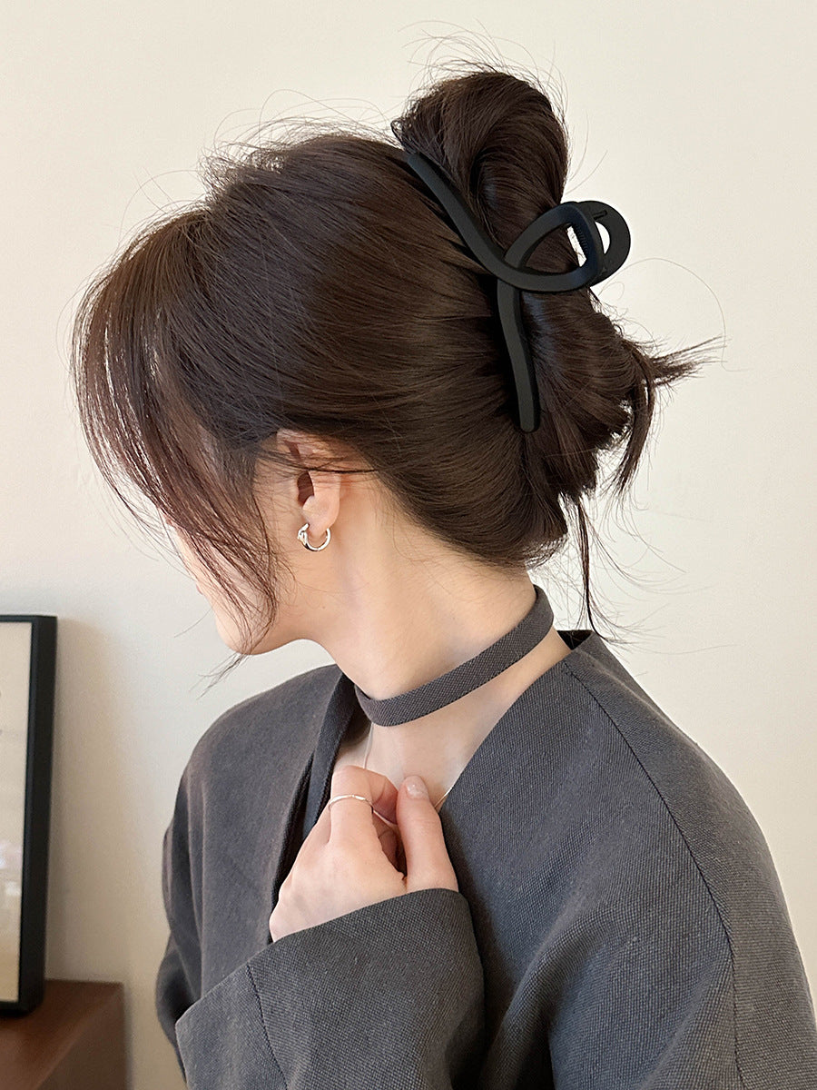 Large Grab Clip Black Simple Hair Clip Large Hair Clip Headwear Head Hair Shark Clip Hair Multi-Hair Accessories