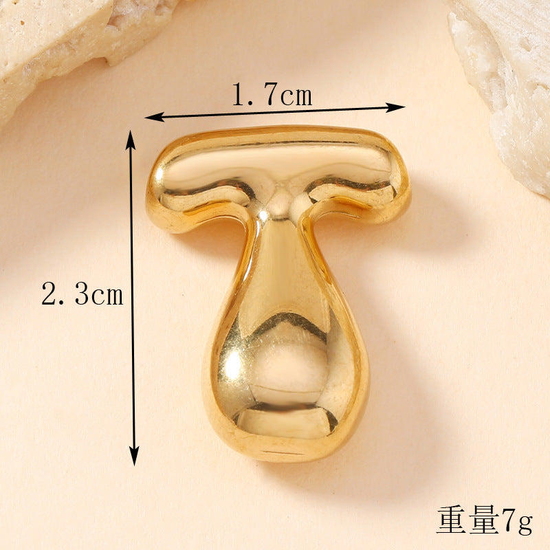 Pendant Single Pendant European and American Fashion Stainless Steel Jewelry Mini Bubble English Letter Pendant DIY Accessories Jewelry