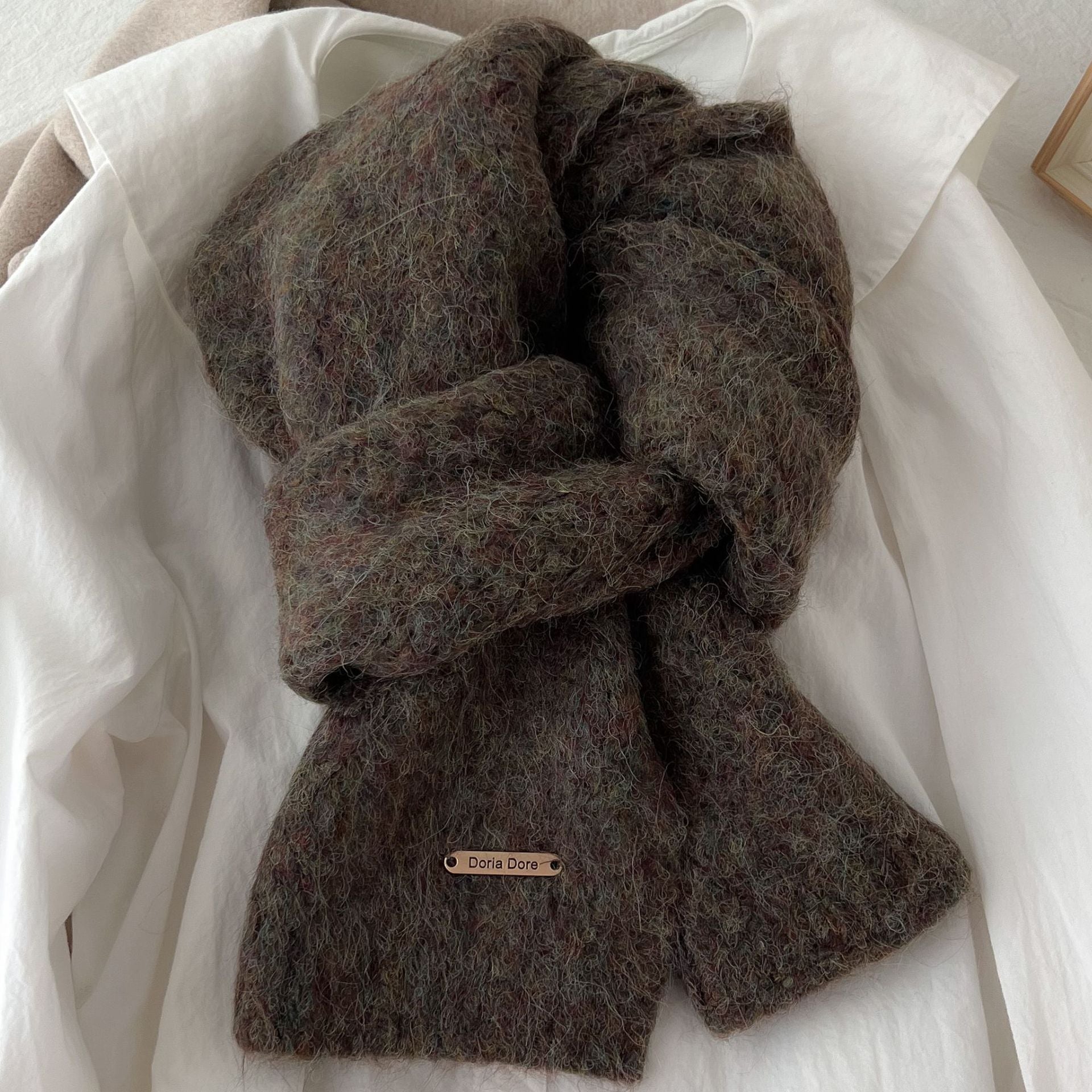 Albaca Alpaca Scarf Women's Winter New Wool Blended Korean Fashionable Student High-grade Knitted Scarf