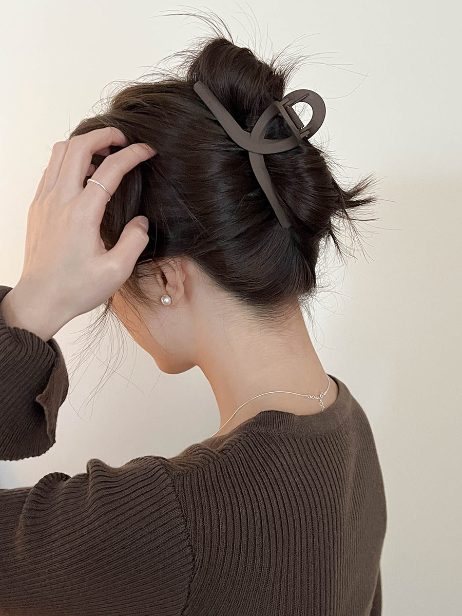 Large Grab Clip Black Simple Hair Clip Large Hair Clip Headwear Head Hair Shark Clip Hair Multi-Hair Accessories
