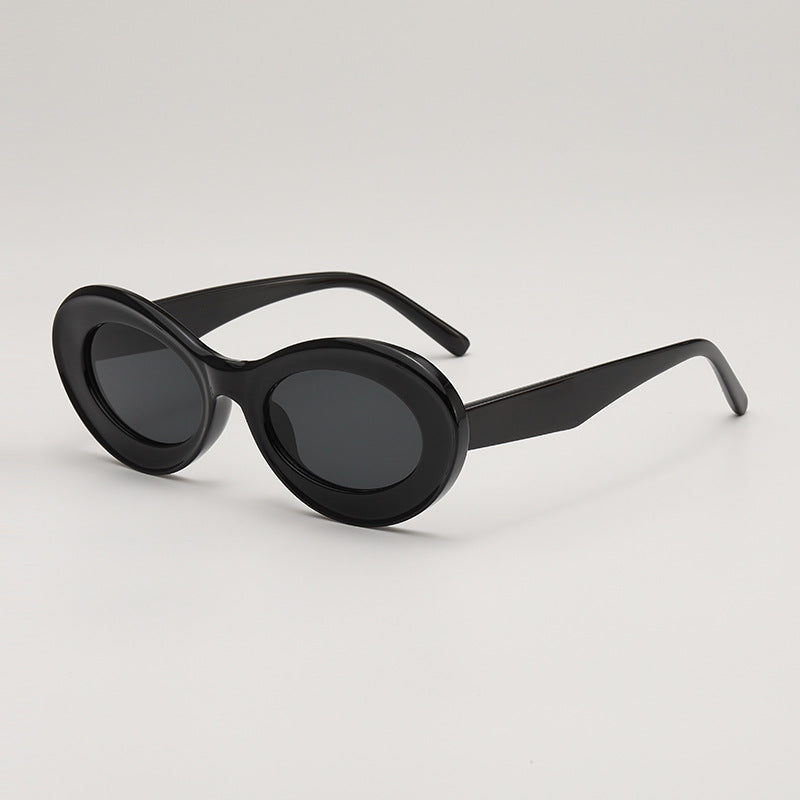 Oleo New Candy Color Small Frame Oval Dopamine Color Sunglasses Travel Party Photo Shade Sunglasses