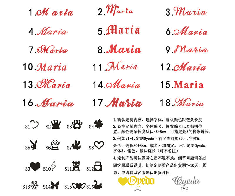 Factory direct cross-border explosions diy niche design necklace custom name stainless steel necklace clavicle chain