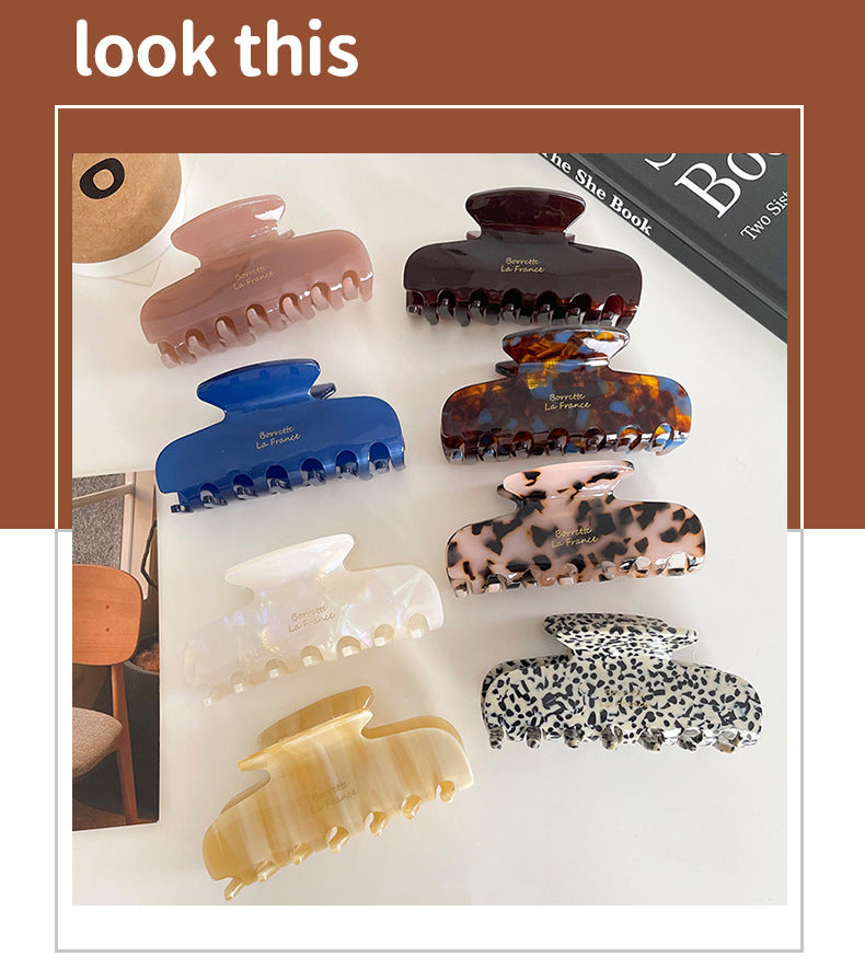 South Korea France Acetic Acid Clip Simple Retro French Elegant Elegant Hair Shark Clip Hair Clip for Women