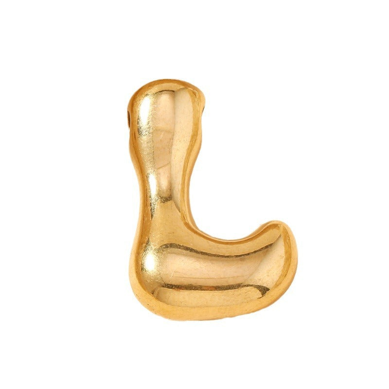 Pendant Single Pendant European and American Fashion Stainless Steel Jewelry Mini Bubble English Letter Pendant DIY Accessories Jewelry