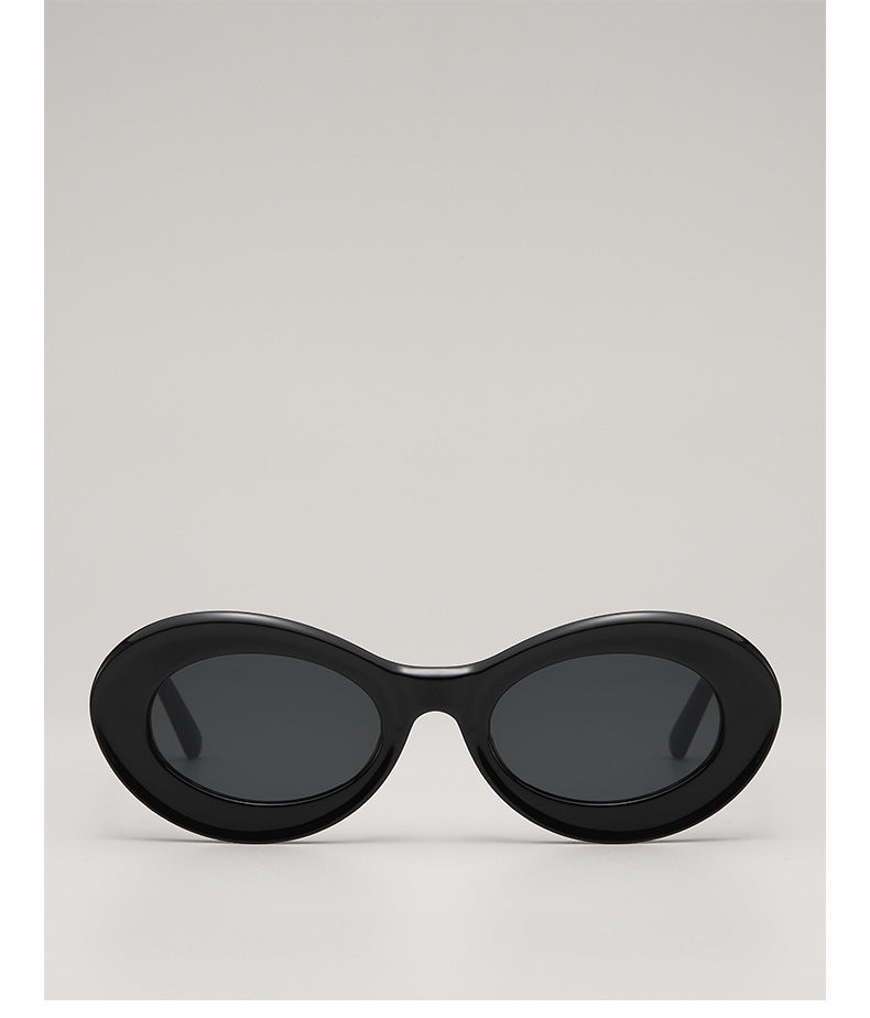 Oleo New Candy Color Small Frame Oval Dopamine Color Sunglasses Travel Party Photo Shade Sunglasses