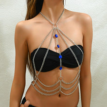 Bamboo such as clothing nightclub fashion hot girl metal ring neck mesh hollow sexy body chain DL0001