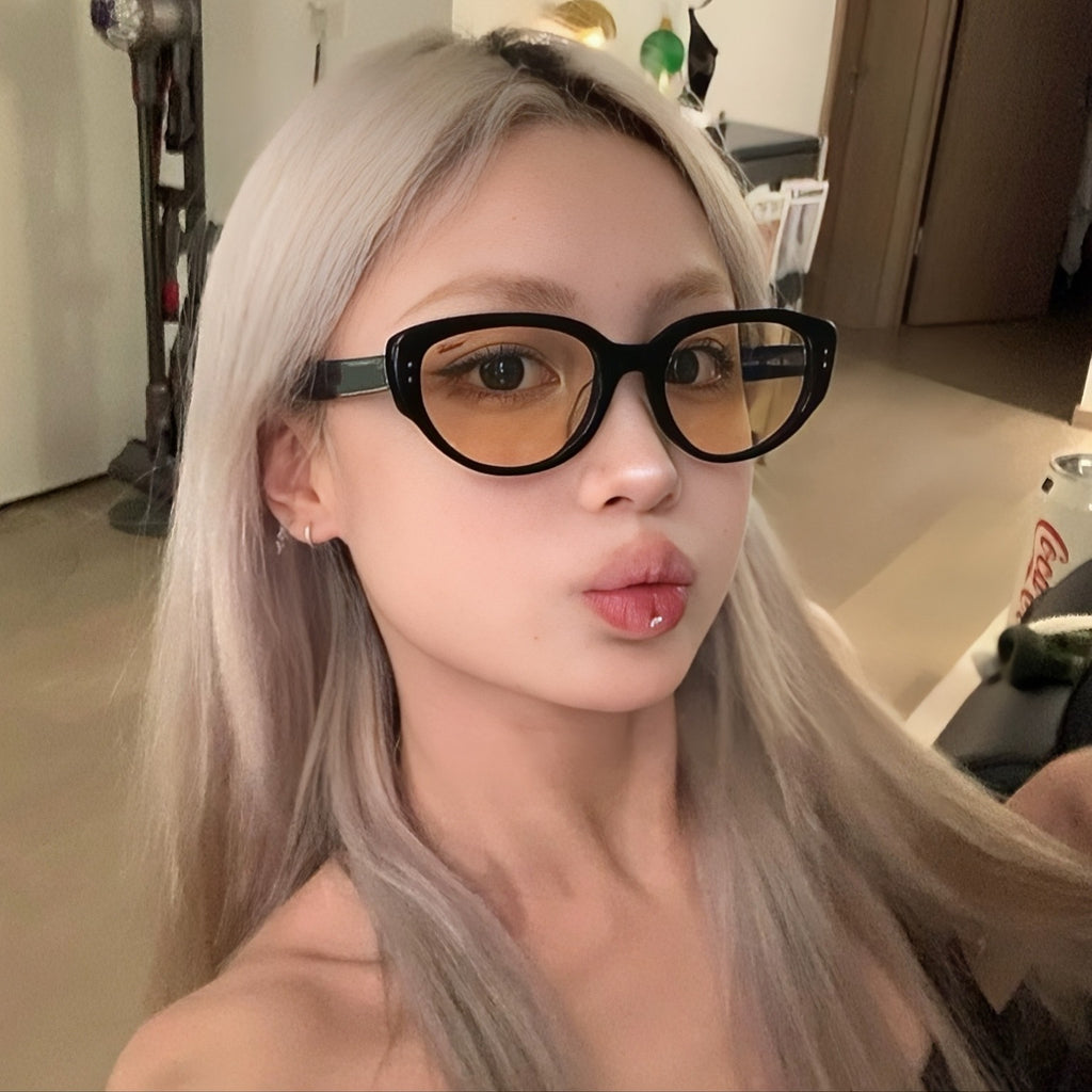 The Same Style of Sunglasses for Women, High-End Korean Style Retro Sunglasses for Men, Anti-Uv Glasses 2023 New Style