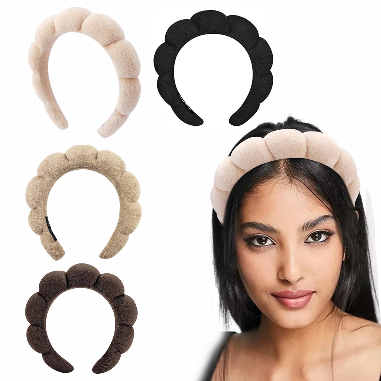 Cross-border explosions SPA clouds sponge face washing hair band bath face hair band autumn and winter color hair band wholesale
