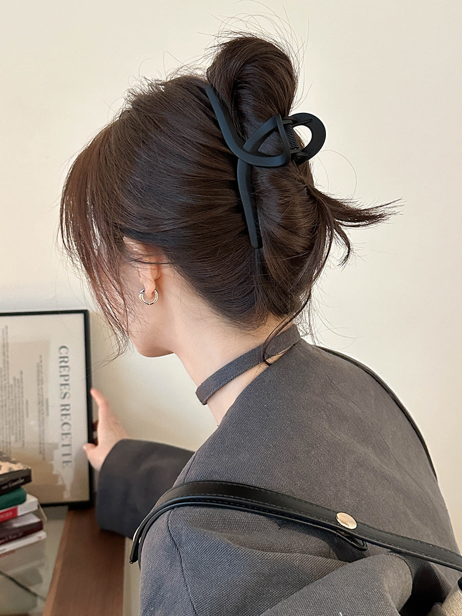 Large Grab Clip Black Simple Hair Clip Large Hair Clip Headwear Head Hair Shark Clip Hair Multi-Hair Accessories
