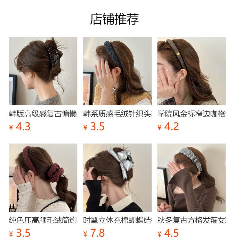 Large Grab Clip Black Simple Hair Clip Large Hair Clip Headwear Head Hair Shark Clip Hair Multi-Hair Accessories