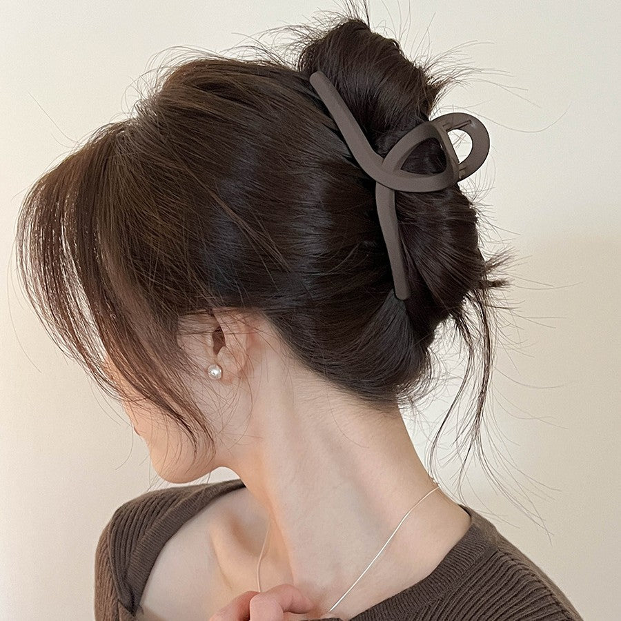 Large Grab Clip Black Simple Hair Clip Large Hair Clip Headwear Head Hair Shark Clip Hair Multi-Hair Accessories