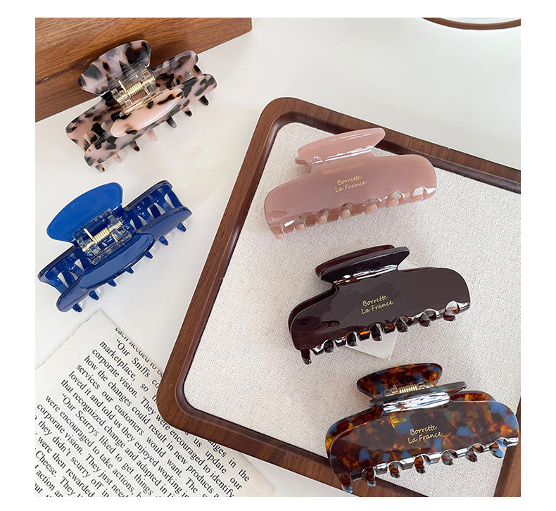 South Korea France Acetic Acid Clip Simple Retro French Elegant Elegant Hair Shark Clip Hair Clip for Women