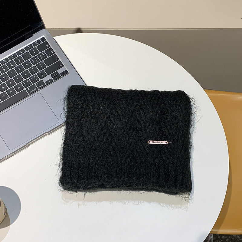 Albaca Alpaca Scarf Women's Winter New Wool Blended Korean Fashionable Student High-grade Knitted Scarf