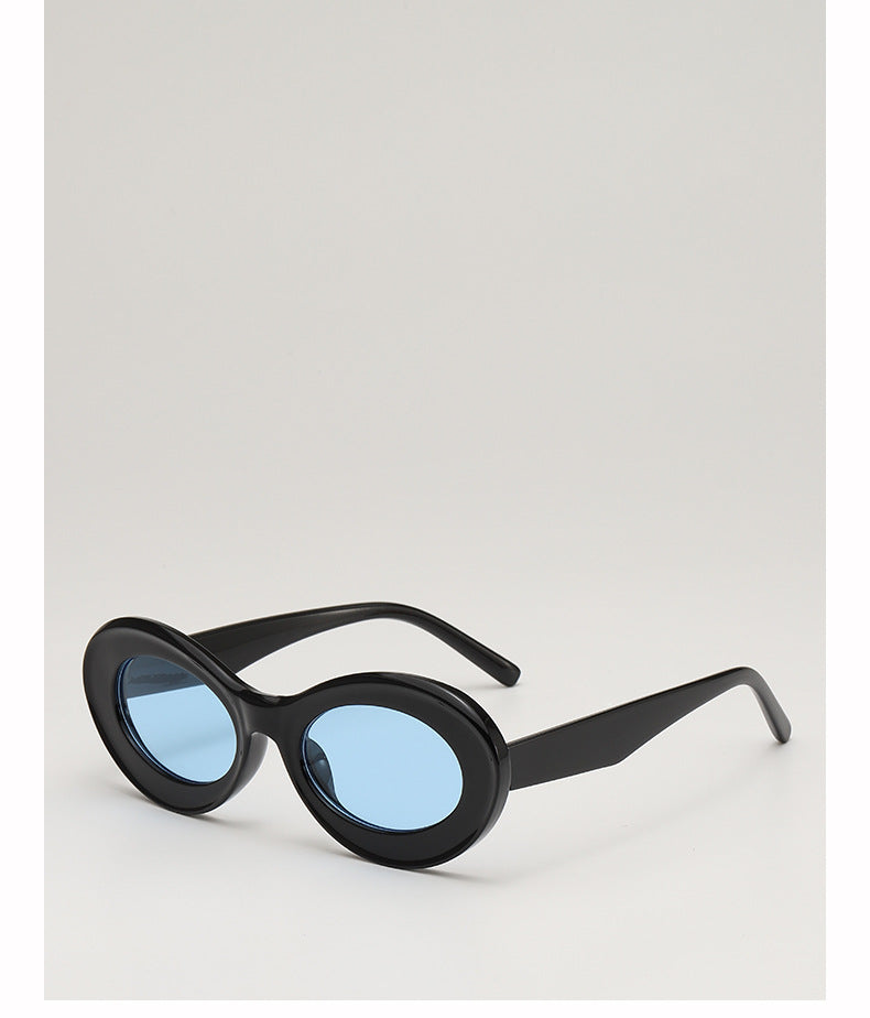 Oleo New Candy Color Small Frame Oval Dopamine Color Sunglasses Travel Party Photo Shade Sunglasses