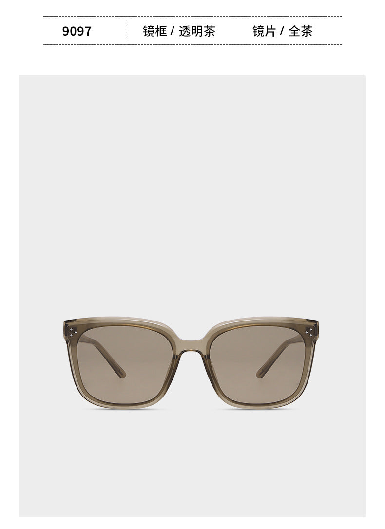 Dear Sunglasses 9097 Ou Ming New Women's Nylon High-End Fashion Large Frame Driving Men's Anti-Uv Sunglasses