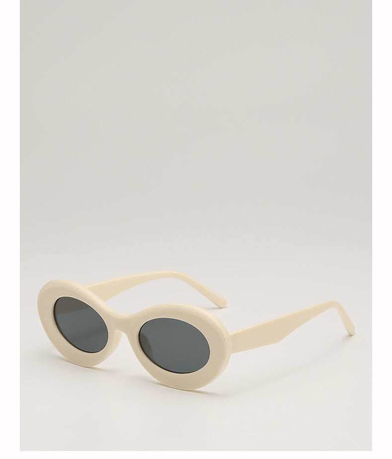 Oleo New Candy Color Small Frame Oval Dopamine Color Sunglasses Travel Party Photo Shade Sunglasses