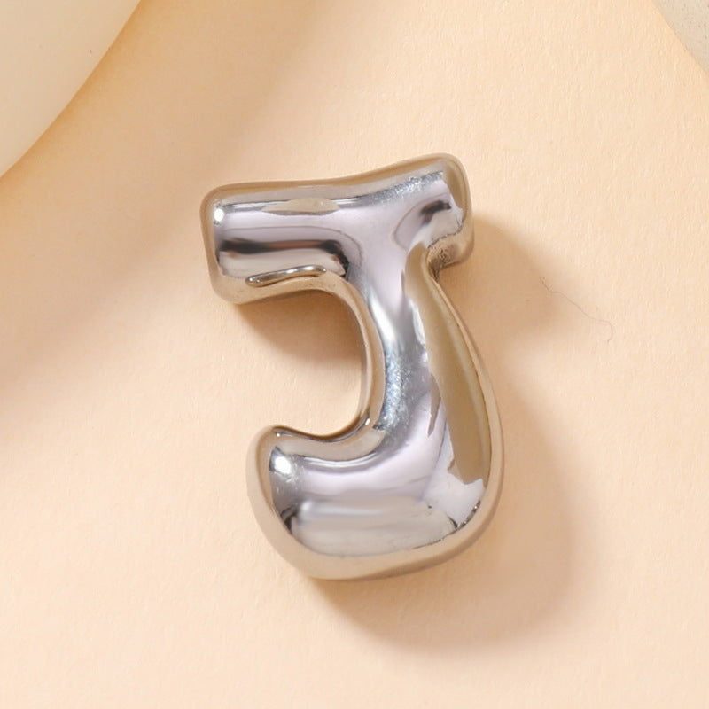 Pendant Single Pendant European and American Fashion Stainless Steel Jewelry Mini Bubble English Letter Pendant DIY Accessories Jewelry