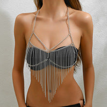 Bamboo such as clothing nightclub fashion hot girl metal ring neck mesh hollow sexy body chain DL0001