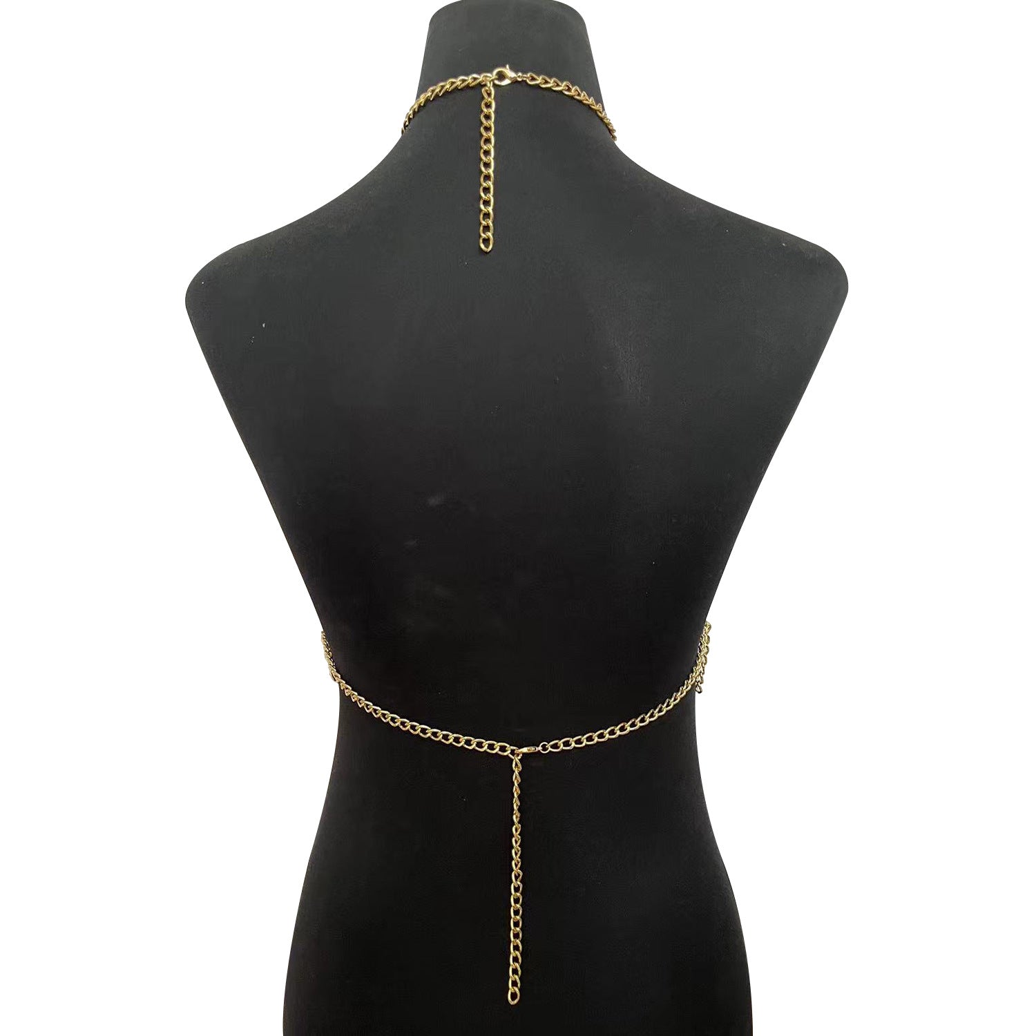 Bamboo such as clothing nightclub fashion hot girl metal ring neck mesh hollow sexy body chain DL0001