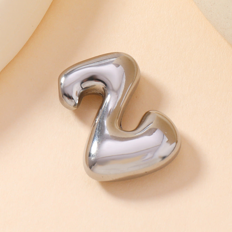 Pendant Single Pendant European and American Fashion Stainless Steel Jewelry Mini Bubble English Letter Pendant DIY Accessories Jewelry