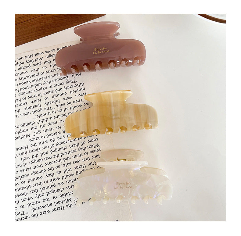 South Korea France Acetic Acid Clip Simple Retro French Elegant Elegant Hair Shark Clip Hair Clip for Women