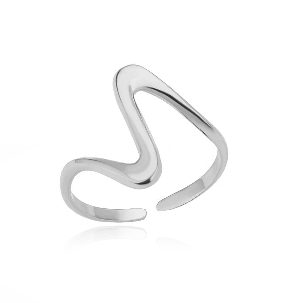 Cross-border stainless steel ring adjustable geometric ring 18k