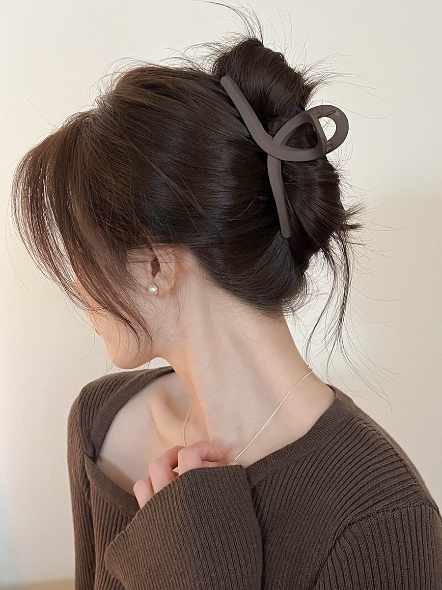 Large Grab Clip Black Simple Hair Clip Large Hair Clip Headwear Head Hair Shark Clip Hair Multi-Hair Accessories