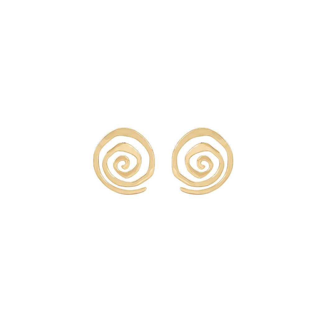 European and American light luxury high-end metal style simple personality earrings women's retro flower pearl hollow love earrings