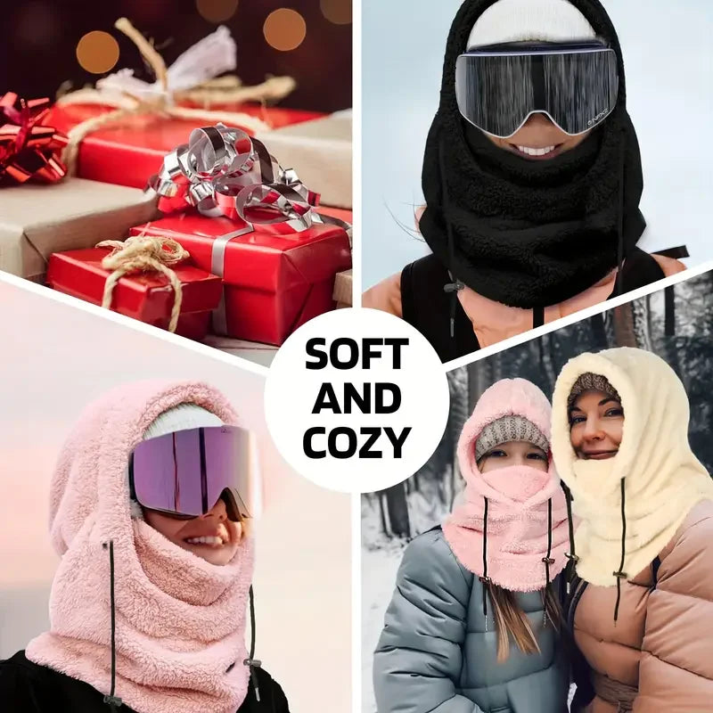 1/2pcs Winter Warm Balaclava Thermal Windproof Ski Hood Motocycle Face Cover Polar Fleece Adjustable Cycling Neck Cover Mask