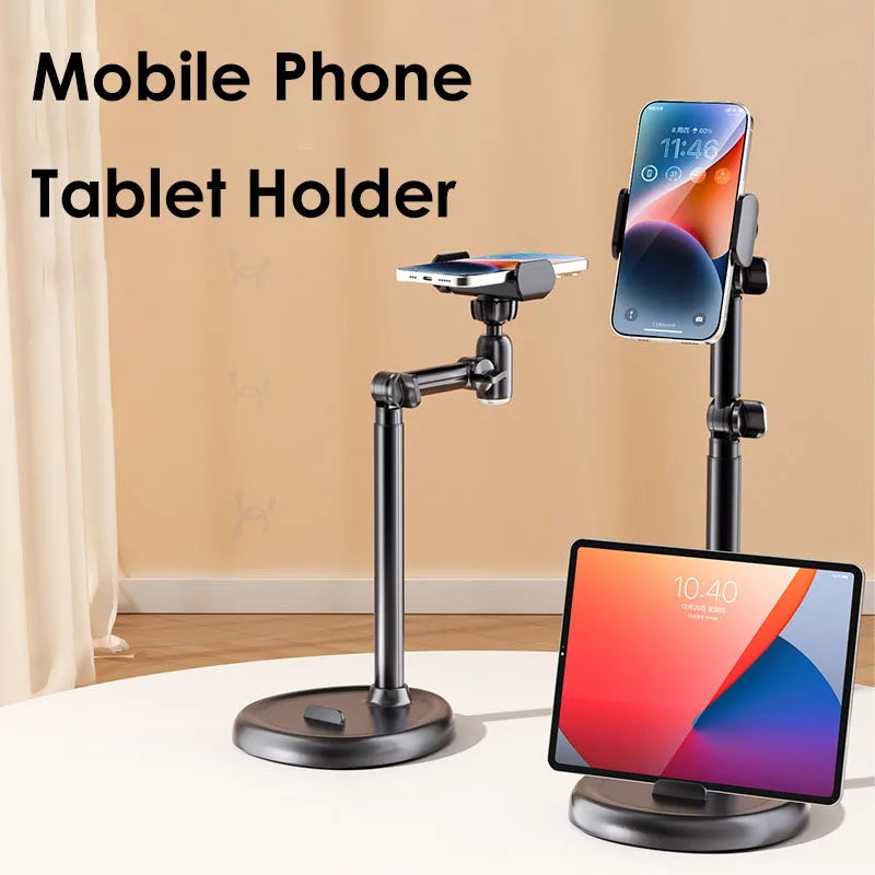 Height Adjustable Tablet Stand for Desk Tablet Holder 360° Rotation Tablet Accessories for 4.7-15.6" Cell Phone Holder