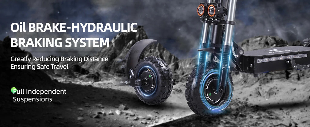 J30 MAX Electric Scooter Dual 3000W Motors 60V38Ah Battery 11" Off Road Tire 85KMH Top Speed 100KM Range 440lbs Load Disc Brakes