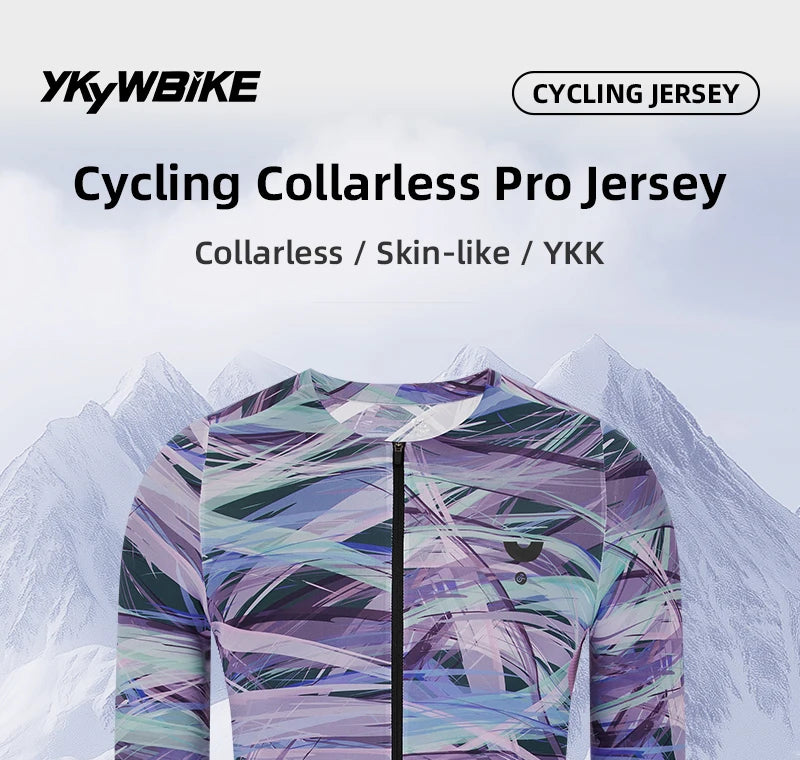 YKYWBIKE Men's Cycling Set Jersey Road Bike Kits Bib Shorts Bicycle Clothing Pro team Riding Summer Maillot Sets Slim Fit