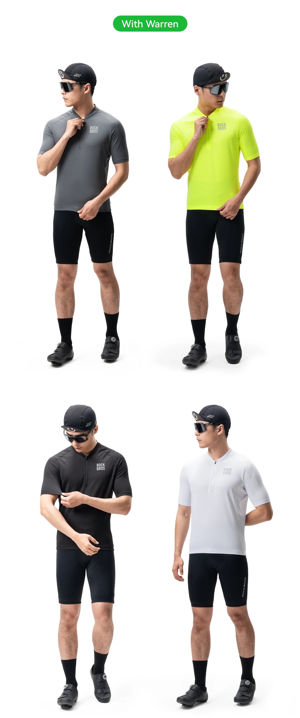 ROCKBROS Men Cycling Jersey Summer Breathable MTB Road Bicycle T-shirts Quick Dry Sports Run Short Sleeve T-shirt Bike Tops