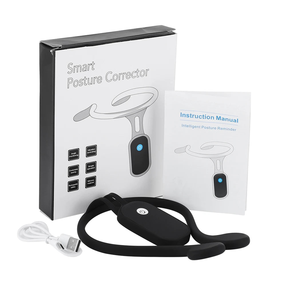 Smart Posture Reminder Device Vibration Alert Back Support Wearable Anti-Slouch Sensor for Adults Kids Office Home Daily Use