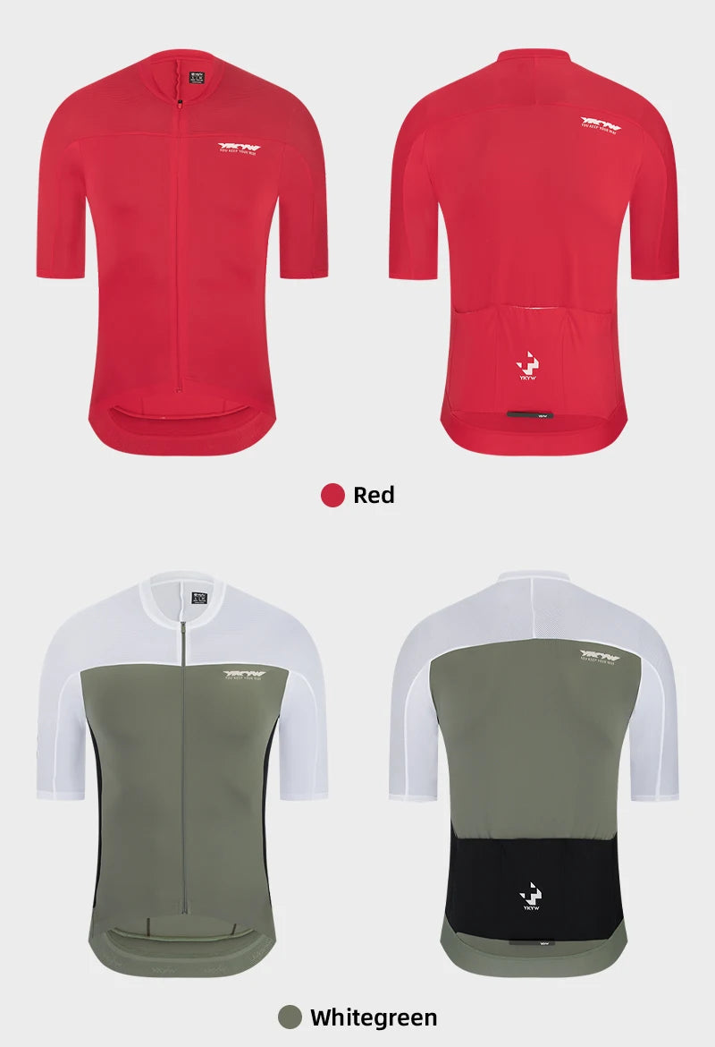YKYWBIKE Men Cycling Jersey 2026 Racing Pro Summer Bicycle Shirt Short Sleeve Road Bike MTB Tops Biking Clothing Breathable