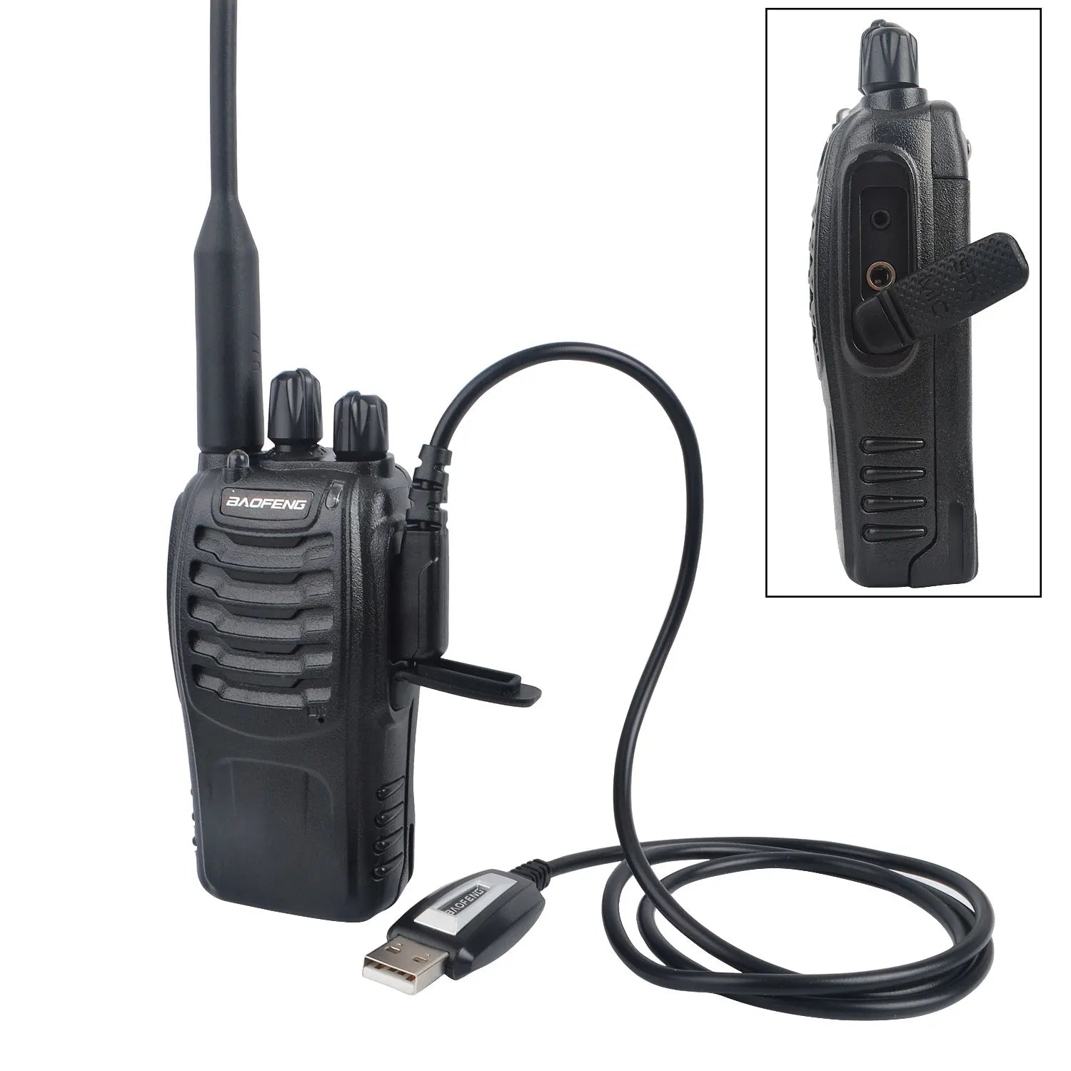 Baofeng Walkie Talkie USB Programming Cable w/ CD drive for UV-17Pro GPS UV-5RH UV-5R UV-82 BF-888S Quansheng UV-K5(8) UV-K5