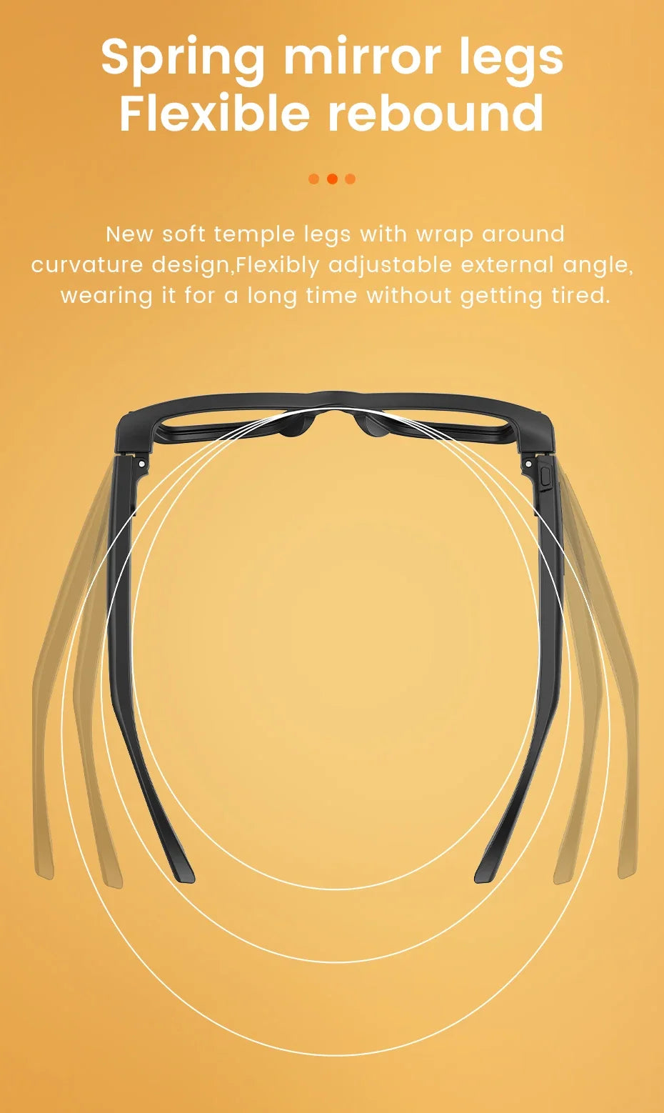 Smart Glasses with EIS Anti-shake 1080P Shooting Real-time Translation of Conversations Photos Long-lasting Music Smart Glasses