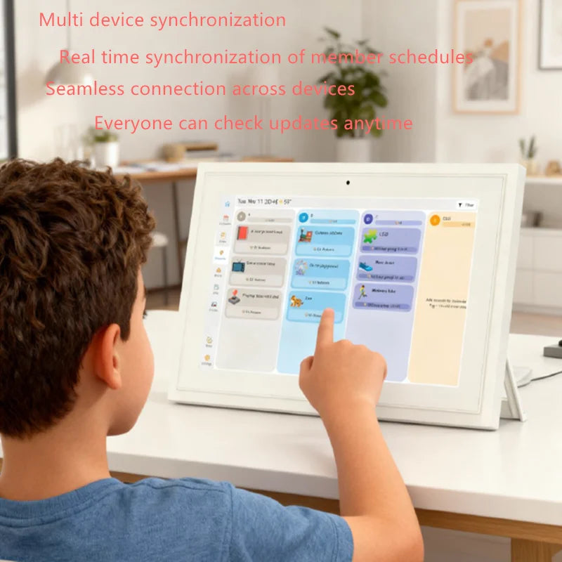 Smart 10.1 Inch Electronic Calendar Digital Clock with App Control, Multi-function Desktop Display, Large Screen Weather & Date