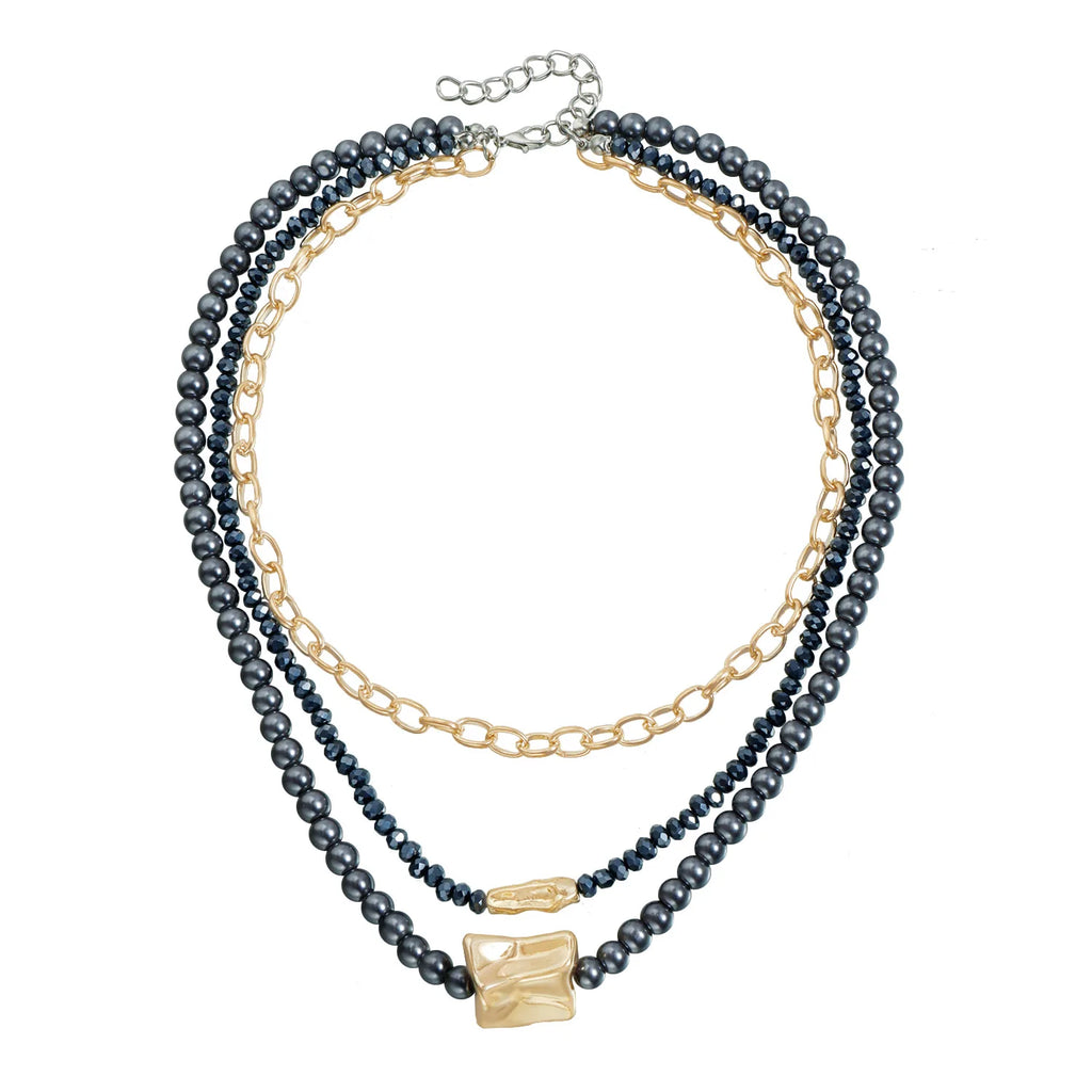 Fashion Geometric Bead Irregular CCB Pendant Necklace Spicy Girl Sexy Jewelry Accessories