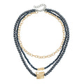 Fashion Geometric Bead Irregular CCB Pendant Necklace Spicy Girl Sexy Jewelry Accessories