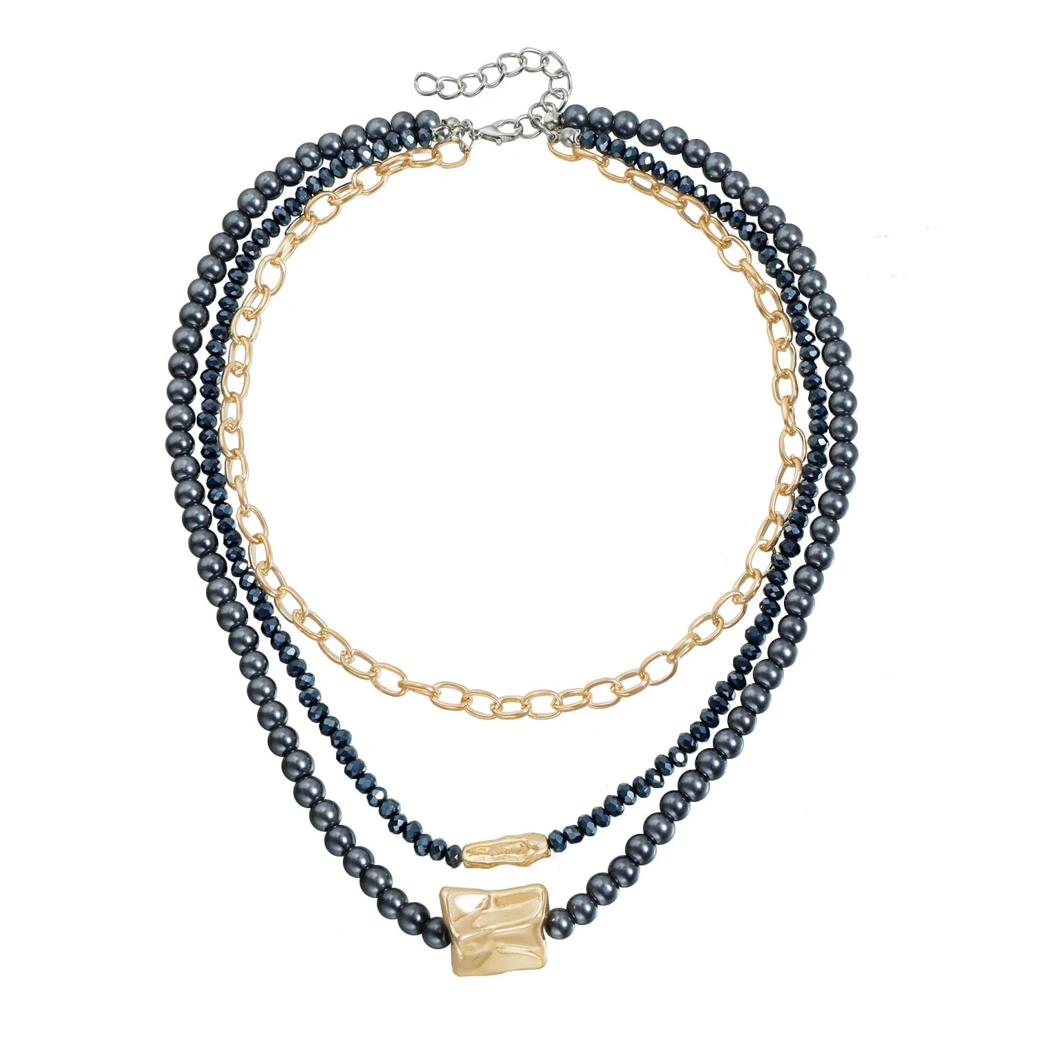 Fashion Geometric Bead Irregular CCB Pendant Necklace Spicy Girl Sexy Jewelry Accessories