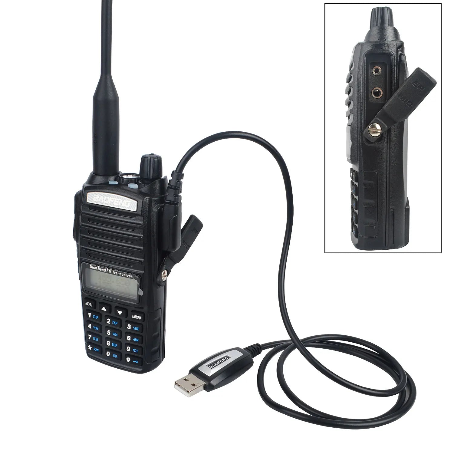 Baofeng Walkie Talkie USB Programming Cable w/ CD drive for UV-17Pro GPS UV-5RH UV-5R UV-82 BF-888S Quansheng UV-K5(8) UV-K5
