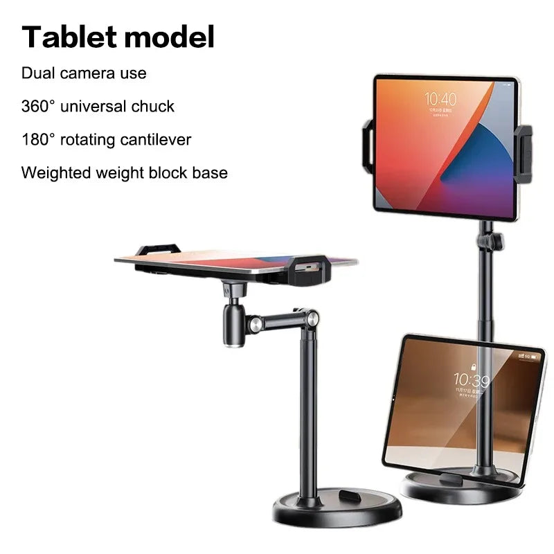 Height Adjustable Tablet Stand for Desk Tablet Holder 360° Rotation Tablet Accessories for 4.7-15.6" Cell Phone Holder
