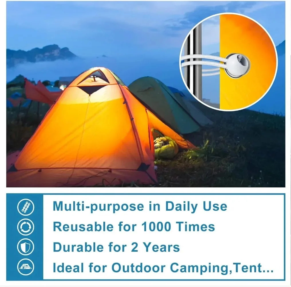 Outdoor Elastic Ball Rope Bungee Cords Portable Tent Fixing Tarpaulin Awning Canopy Heavy Duty Tarp Tie Down Tent Accessories