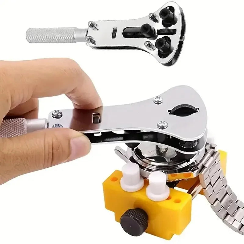 3 Claw Watch Case Opener Adjustable Screw Back Remover Wrench Repair Tool Part Maintenance Kit Bottom Cover Rear Replace Battery