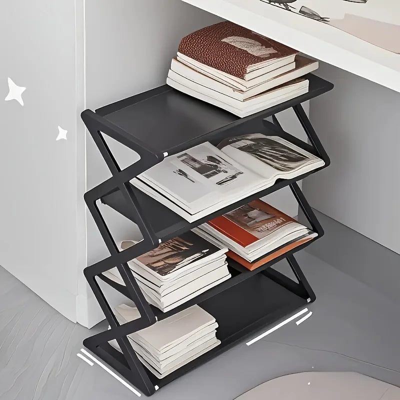 4Layer X-Type Multi Layered and Space Saving Shoe Rack,Solid Color Simple Home Assembly Shoe Rack,Suitable for Porch,Living Room