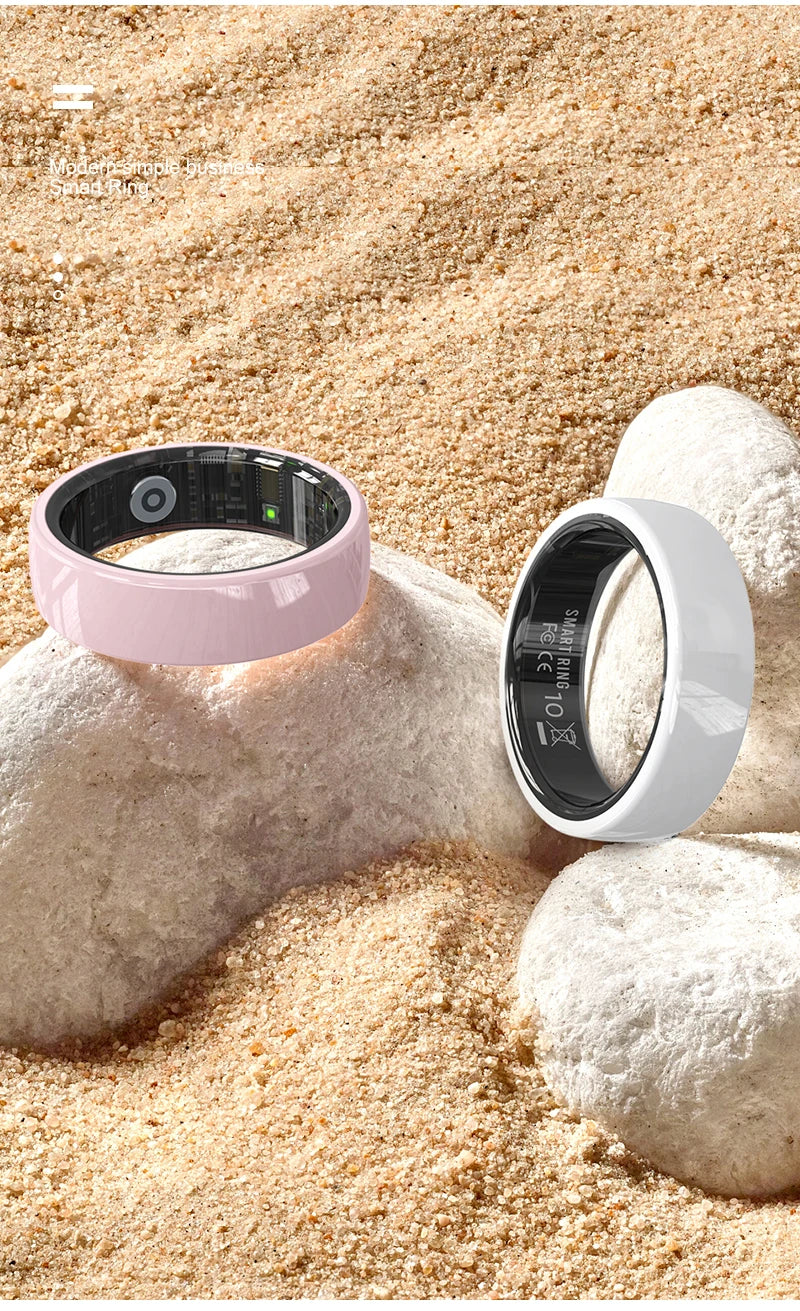 Smart Ring For Men Women With Charging Case,Couple Space Interaction,Health and Sleep Monitor,Multi Sport Mode,5ATM Waterproof