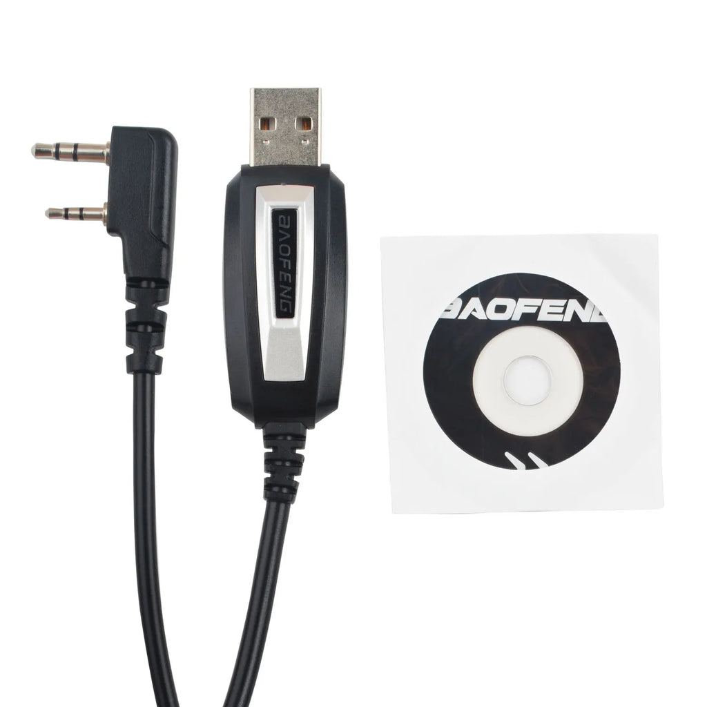 Baofeng Walkie Talkie USB Programming Cable w/ CD drive for UV-17Pro GPS UV-5RH UV-5R UV-82 BF-888S Quansheng UV-K5(8) UV-K5